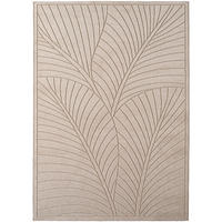 TEPPICH Outdoor, Fußbodenheizung-geeignet, mit Blattmotiv, ENGADIN in Beige, 120 x 170 cm - Beige, Textil (120/170cm) - KADIMA DESIGN