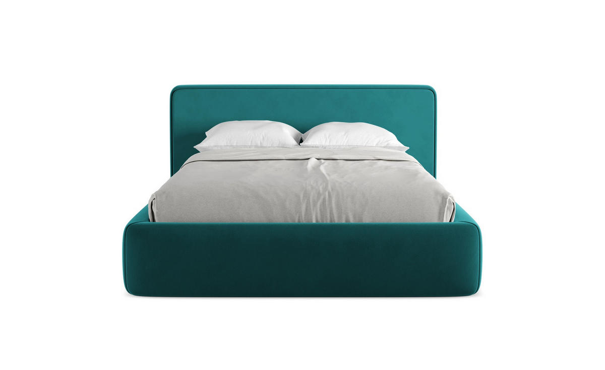 POLSTERBETT mit Bettkasten und Lattenrost 180x225 Blau - Blau/Petrol, Kunststoff/Textil (140/200cm) - Makamii