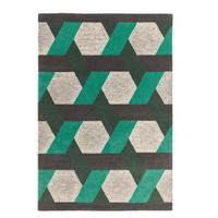 TEPPICH Flachgewebter für Wohn- und Schlafzimmer CAMPTON Grün 200 x 300 cm - Grün, Naturmaterialien (200/300cm) - Novatrend