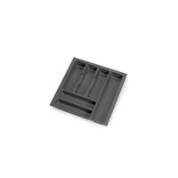 BESTECKEINSATZ Optima Vertex/Concept, Tiefe 500mm, Plattenstärkenstärke 16mm, Modul 450mm, Kunststoff, Anthrazitgrau - Anthrazit, Kunststoff (39.5/5/52cm) - EMUCA