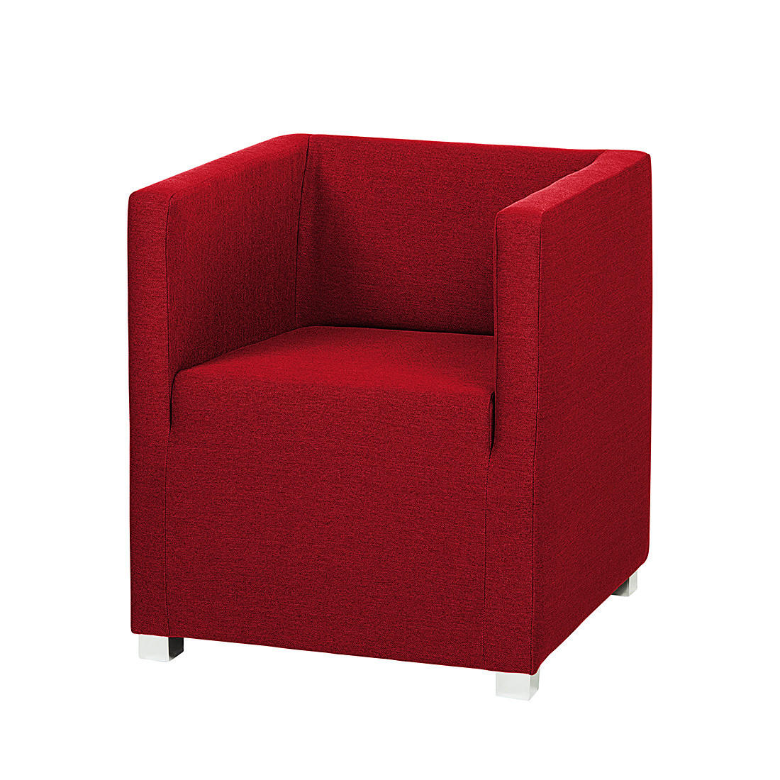 COCKTAILSESSEL - Silberfarben/Rot, Kunststoff/Textil (63/71/64cm) - home24