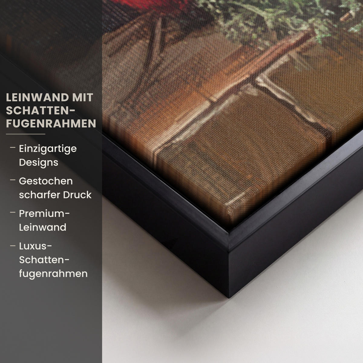 LEINWAND Bilder mit Rahmen - Stilleben - Kräuter - Gewürze - Früchte - Farbenfroh - 90x60 - Grün, Textil (90/60cm) - MuchoWow
