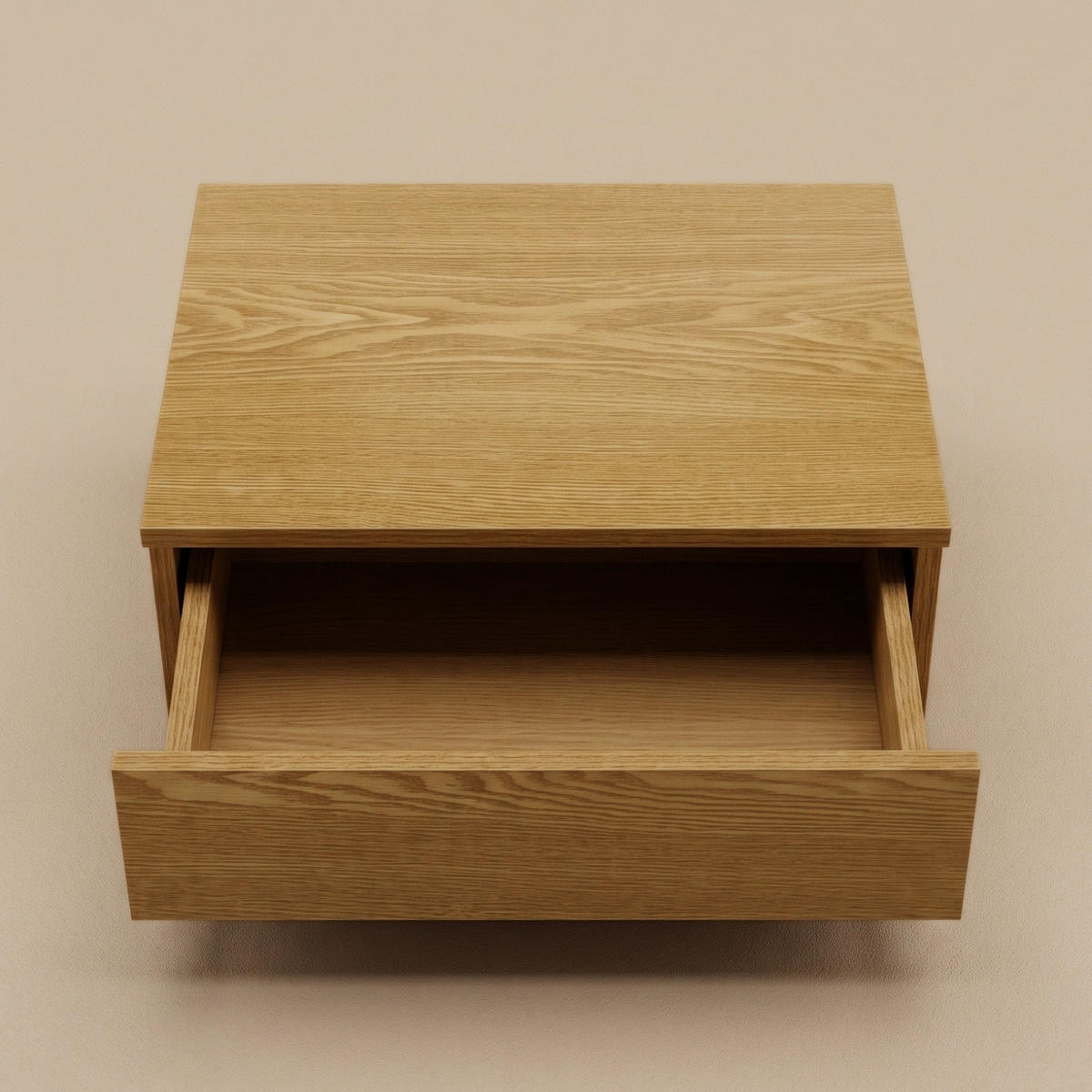 WAND-NACHTTISCH mit Schublade und Regal 40/30/21,5 cm - Braun, Holzwerkstoff (30/21.5/40cm) - SCENA LIVING