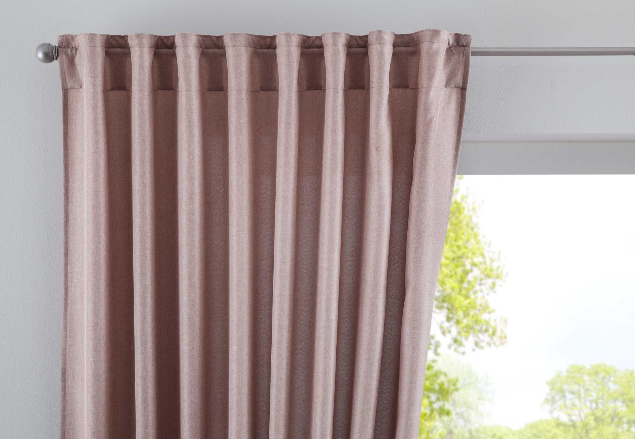 SCHLAUFENGARDINE »Jena« HxB 225x140 cm Taupe - Taupe, Textil (140/225cm) - Gardinenbox