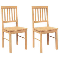 STUHL-SET 2 Stk Brenthainbach 42.5/90/44.5 cm - Braun, Holz (42.5/90/44.5cm) - ZMH