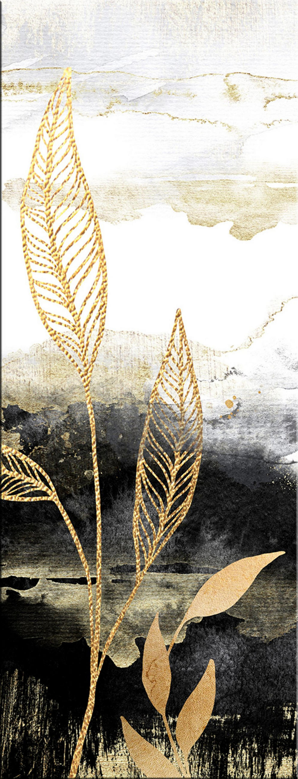 artissimo Glasbild Weiß 30x80 cm
