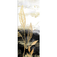 GLASBILD 30x80 cm schwarz gold - Weiß, Glas (30/80cm) - artissimo