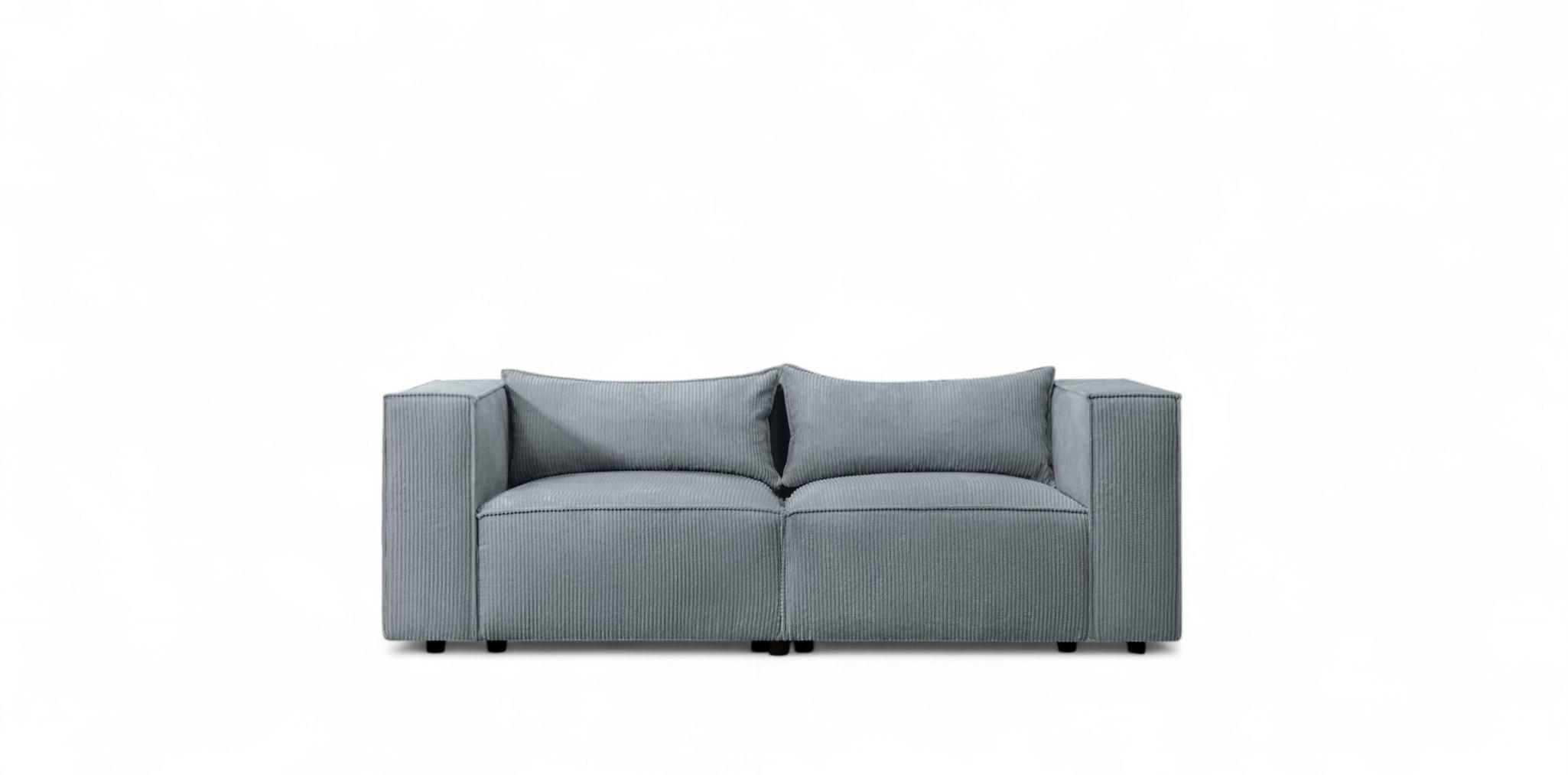 SOFA 2-sitzer Nevio - Blaugrau, Holzwerkstoff/Textil (210/71/105cm) - Fun Möbel
