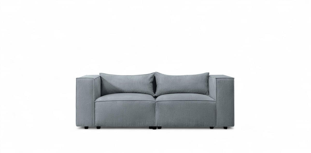 SOFA 2-sitzer Nevio - Blaugrau, Holzwerkstoff/Textil (210/71/105cm) - Fun Möbel