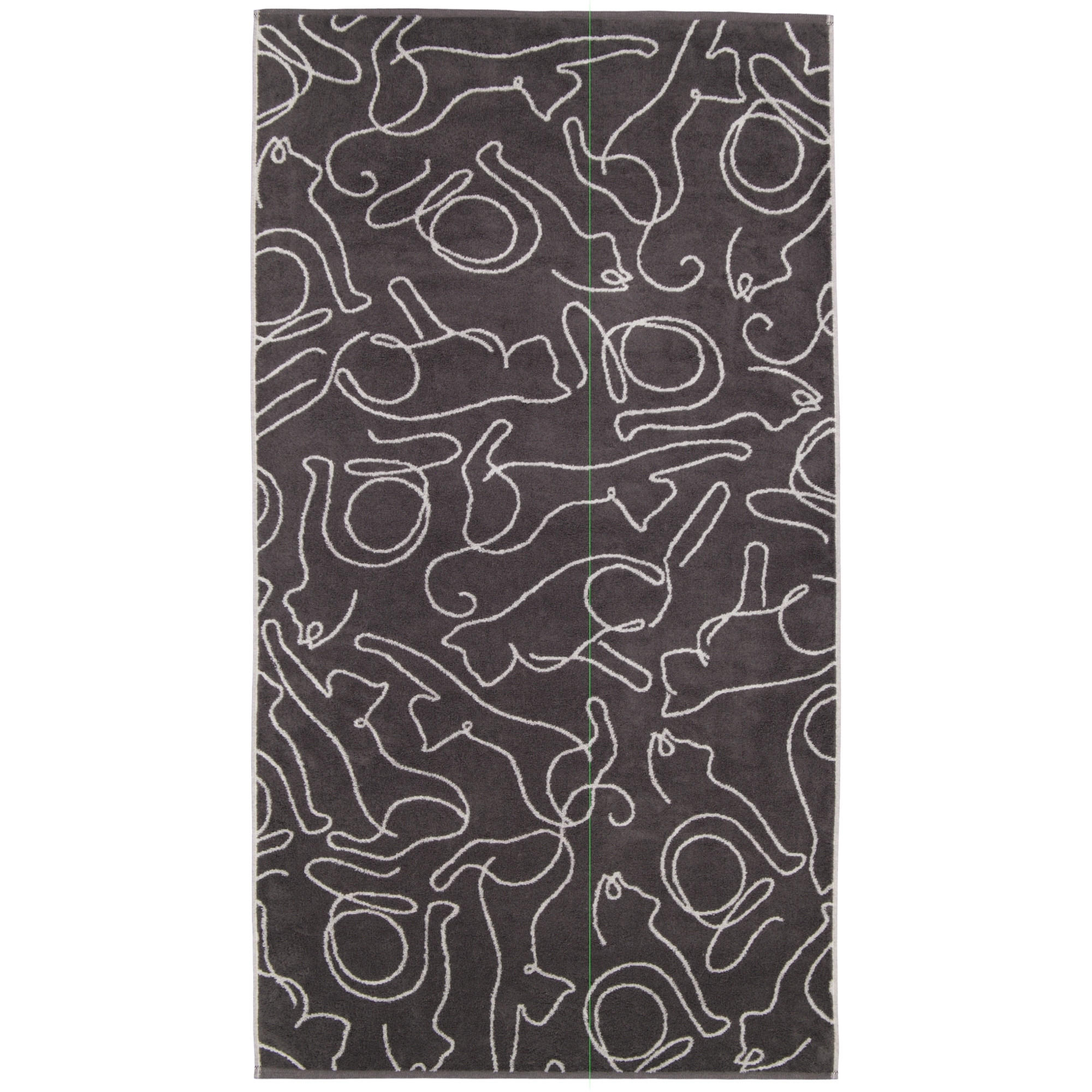 DUSCHTUCH CUTE CATS EDITION CATS 6264 BASALT/PLATIN - 77 - Grau, Textil (80/150cm) - Cawoe