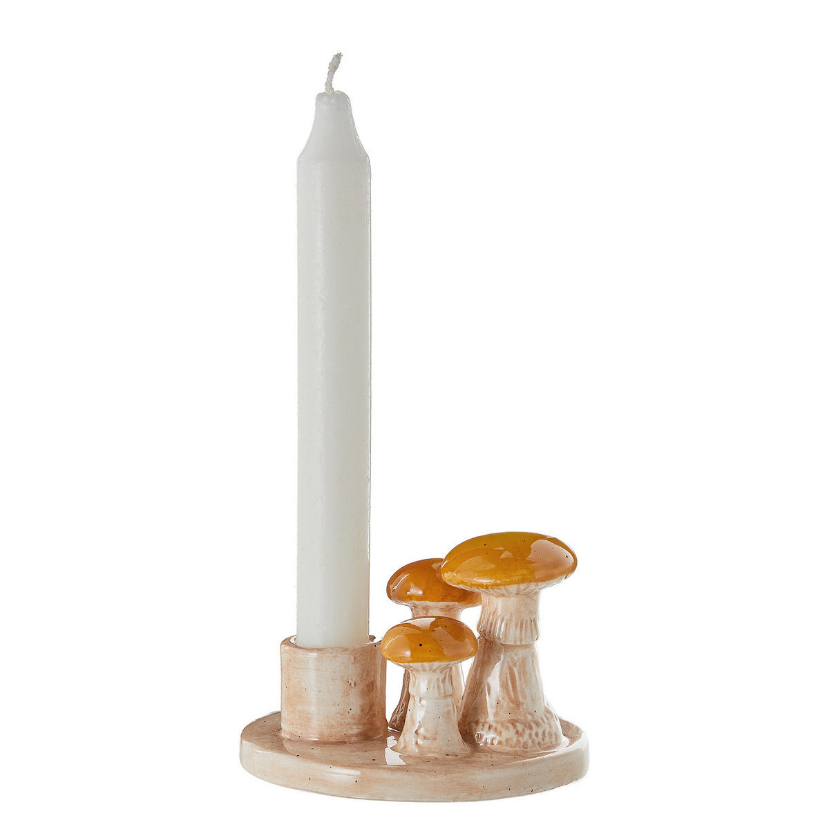 KERZENHALTER Autumn Medley Pilze - Beige, Keramik (10/10/7cm) - Butlers