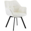 ESSZIMMERSTUHL Samt creme - Creme/Schwarz, Textil/Metall (60/81/59cm) - CLP