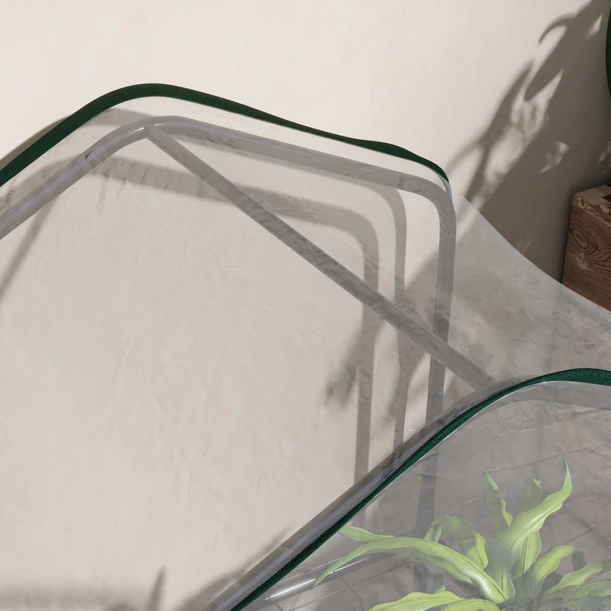 GEWÄCHSHAUS DE-11961 mit 3 Etagen & Reißverschlusstür Transparent & Grün - Transparent, Kunststoff (39/127/59cm) - ComfortXL