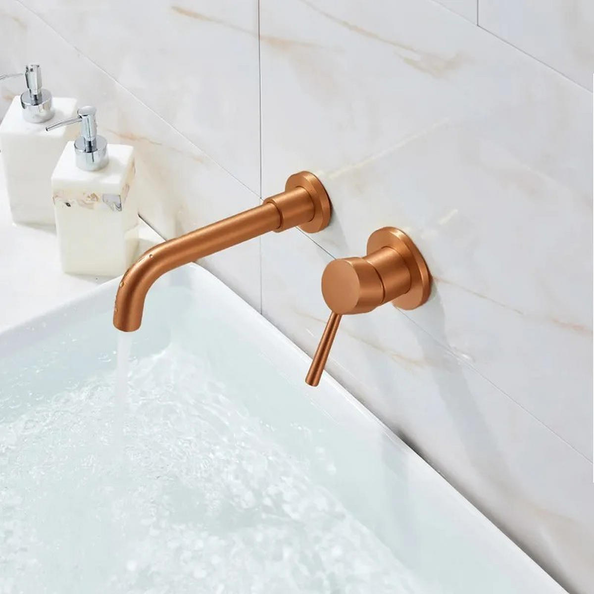 UNTERPUTZ Armatur Rea Lungo Long Copper Brush + Ibox - Kupferfarben, Metall (23/11/20cm) - REA