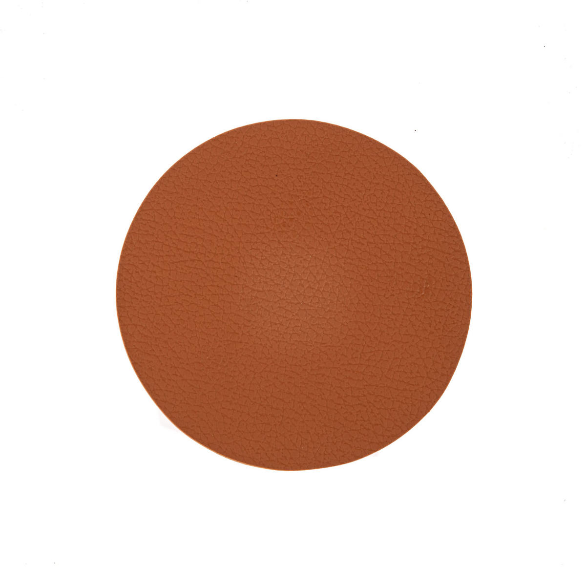 COOKINGLIFE Untersetzer - Veganes Leder - Schwarz / Cognac - doppelseitig - ø 10 cm - 6 Stück - Schwarz/Braun, Kunststoff (2/10cm) - Cookinglife