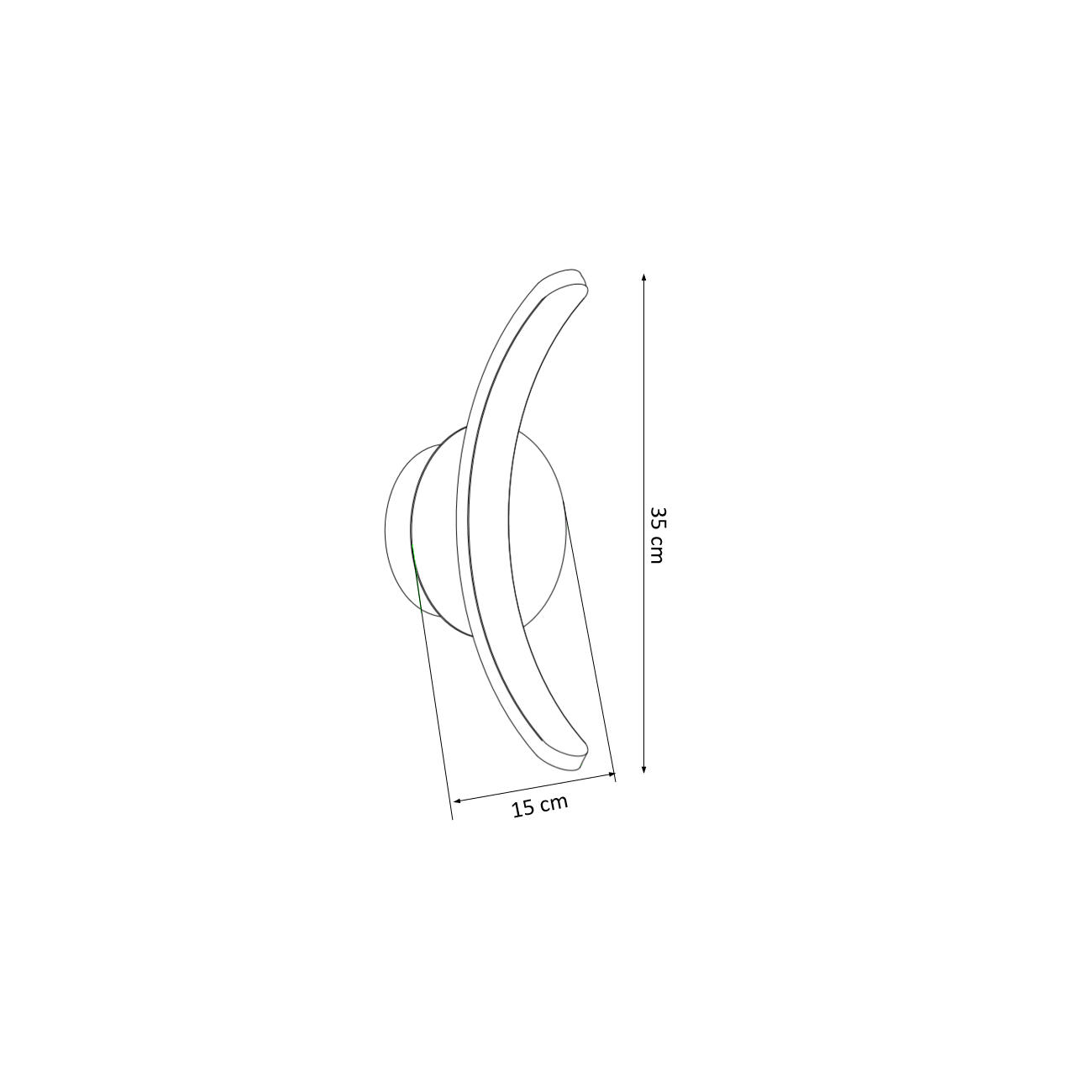 WANDLEUCHTE Dawn, Gold / Messing, 35cm - Goldfarben, Metall (15/35/35cm) - KOSILUM