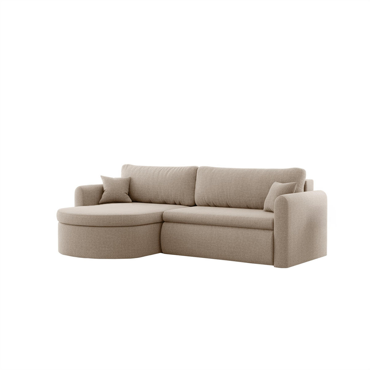 ECKSOFA Feliz In Faro - Hellbraun, Holzwerkstoff/Textil (160/250cm) - Fun Möbel