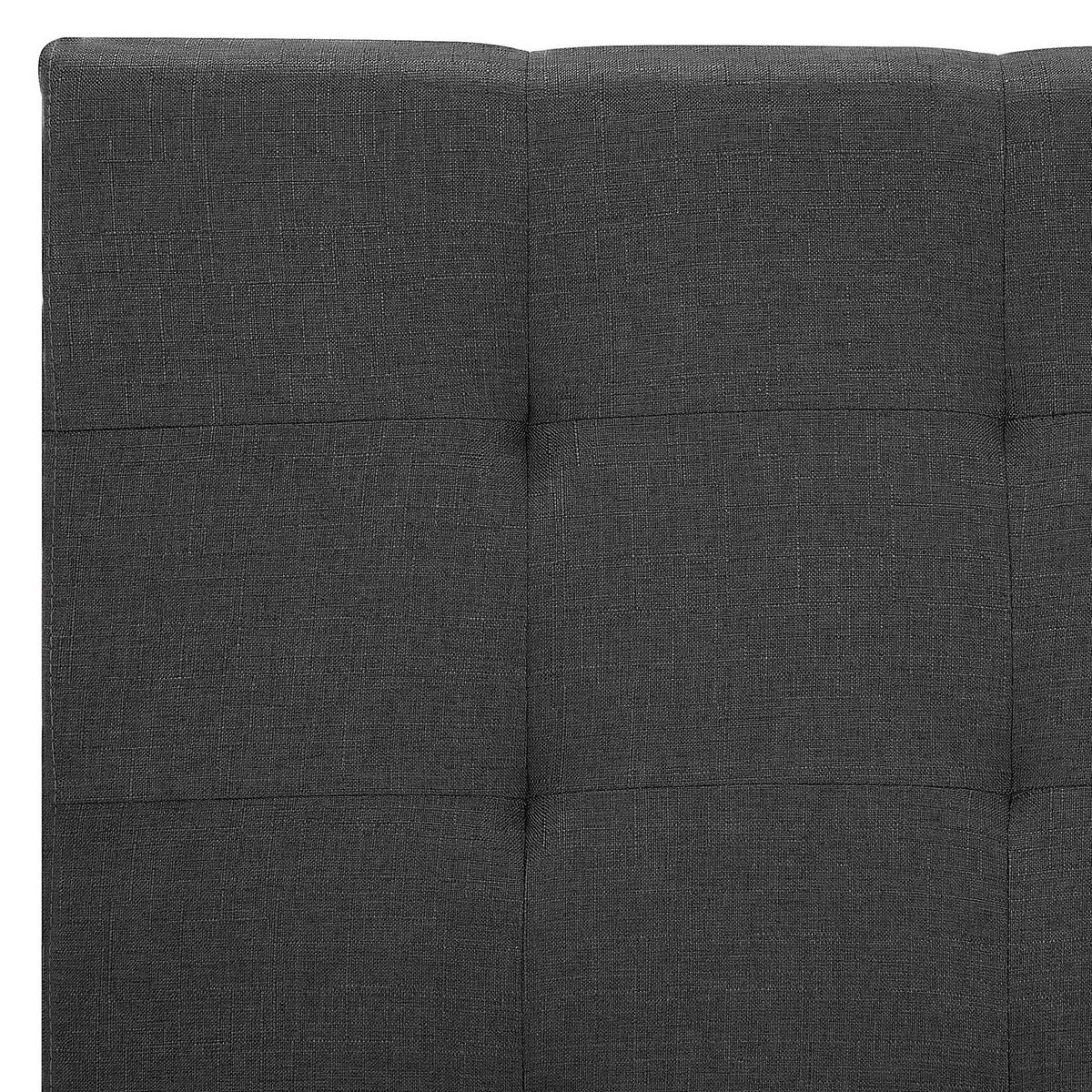 WASSERBETT 160x200 cm Grau La Rochelle - Dunkelgrau, Textil (160/200cm) - Beliani