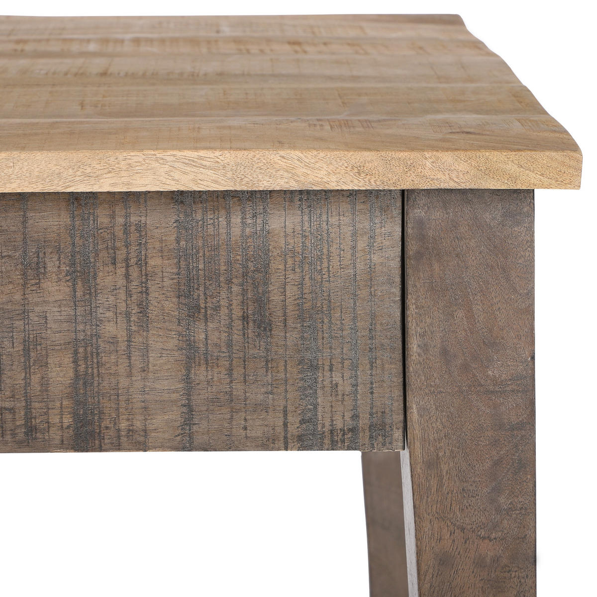 COUCHTISCH 117x70x45,5 cm Natur aus Mangoholz mit Schublade - Naturfarben, Holzwerkstoff (117/70/45.5cm) - WOMO-DESIGN