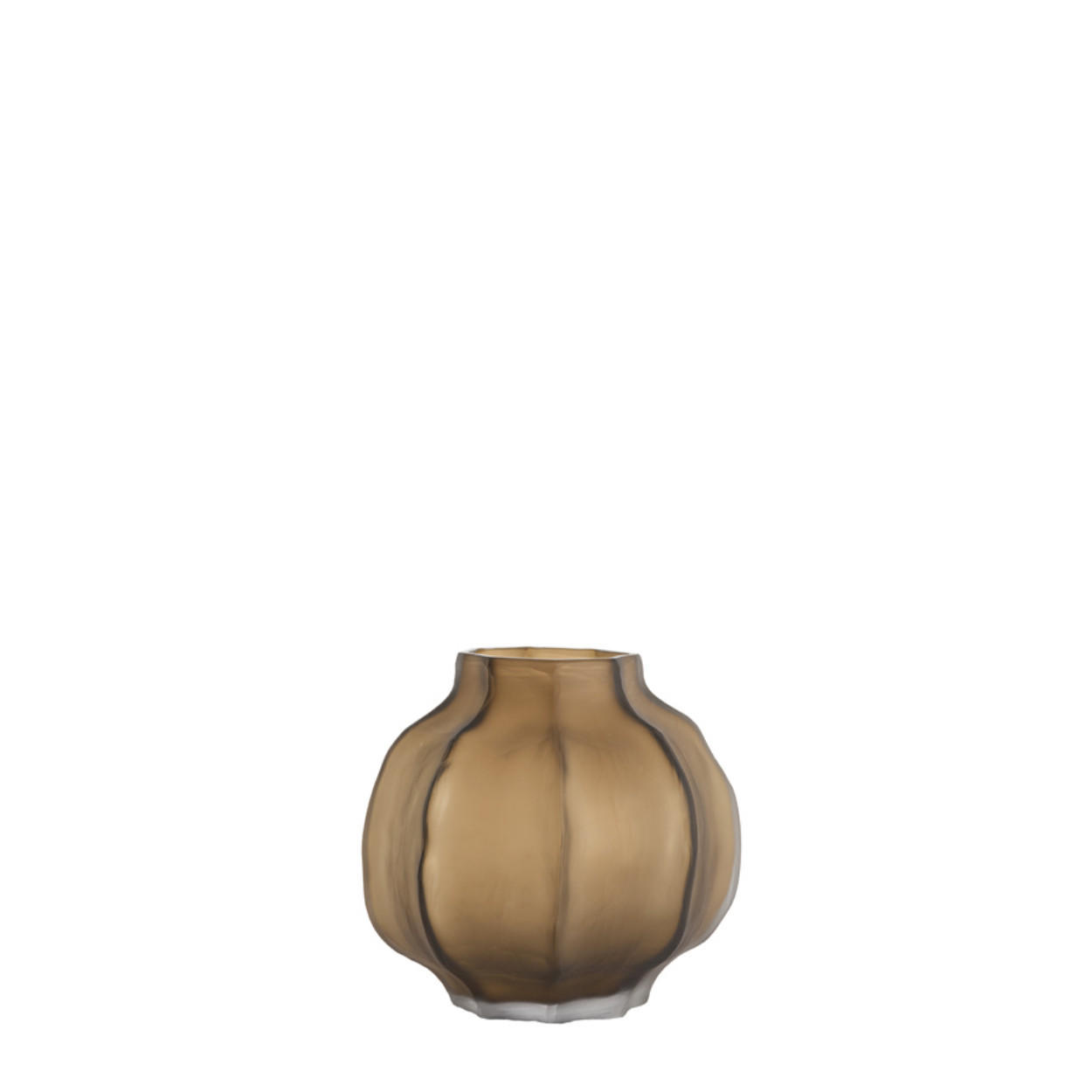 VASE Tejeda - Braun - 27/27/26 cm - Braun, Glas (26cm) - Light & Living