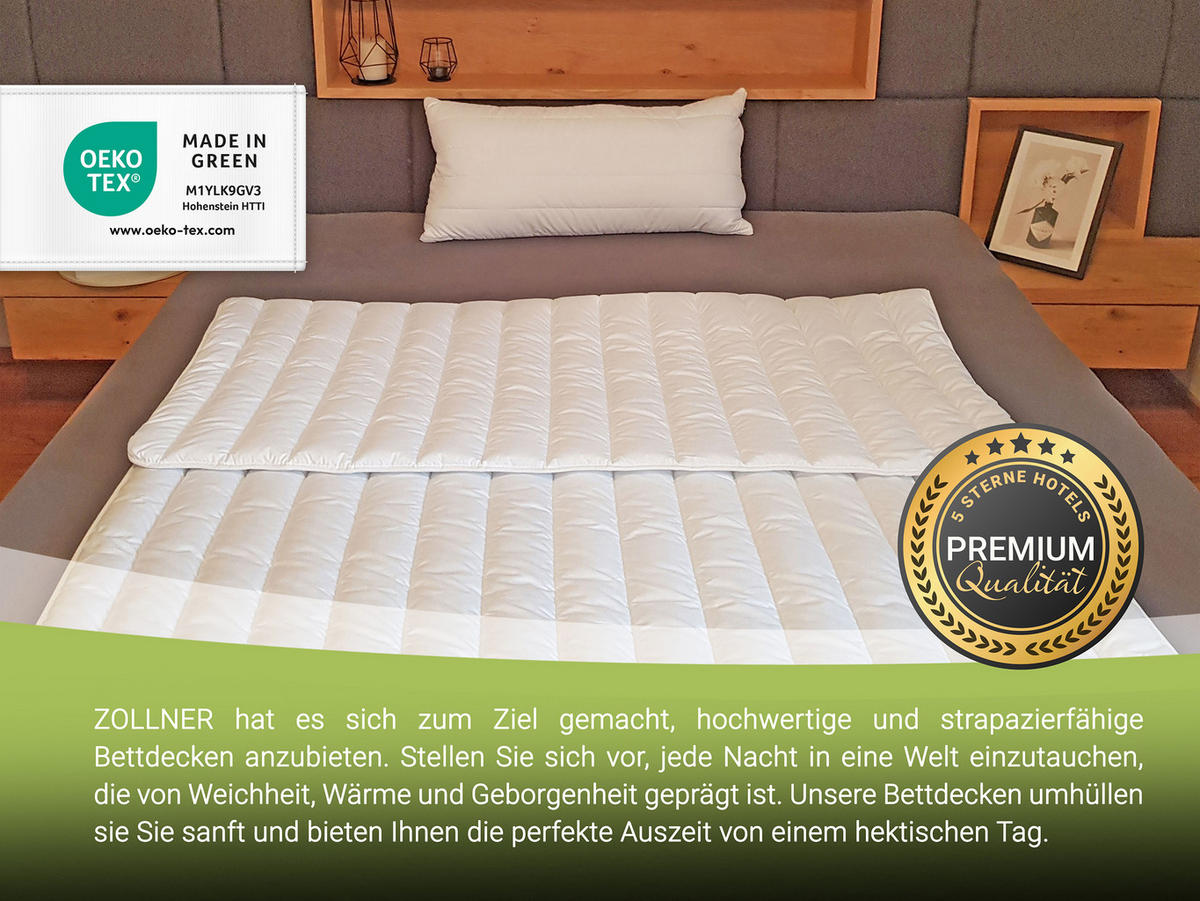 BETTDECKE, 135x200 cm, 100% Polyester, Weiß - Weiß, Textil (135/200cm) - Zollner