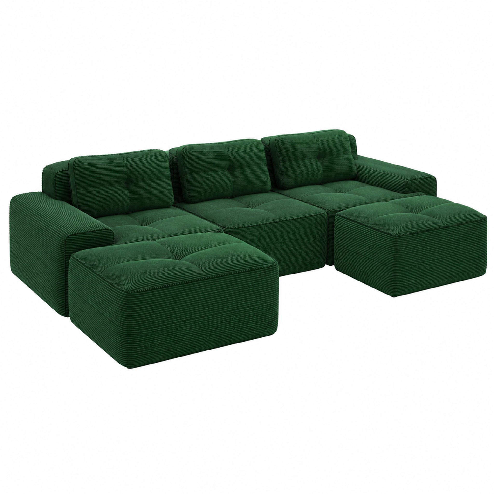 Meubliv Sofa Grün 177x69x293.2 cm