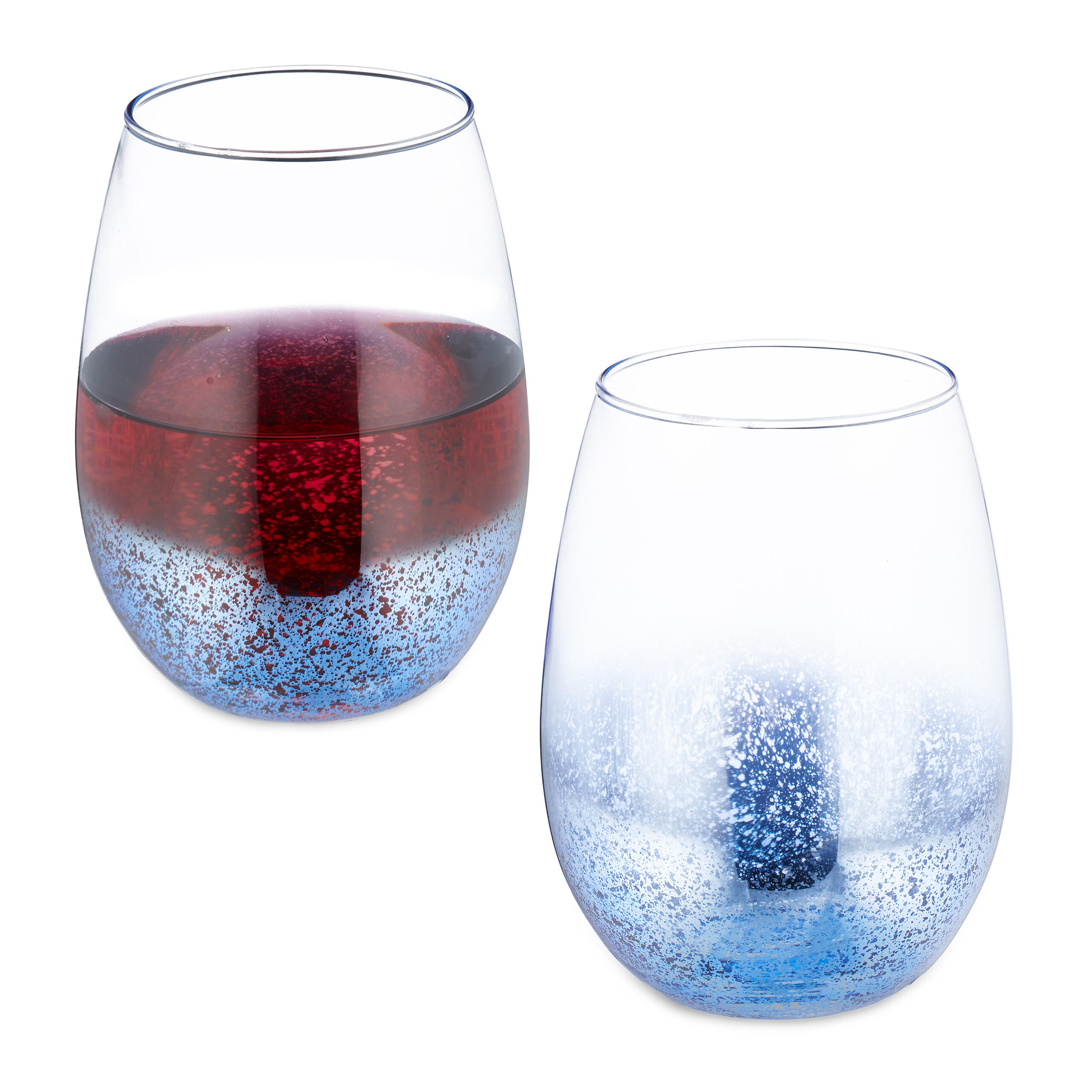 2XWEINGLÄSER - Multicolor, Glas (0.5L) - Relaxdays