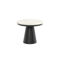 ESSTISCH CALMA Bis - Creme/Schwarz, Holzwerkstoff/Metall (100/100/76cm) - Meblini
