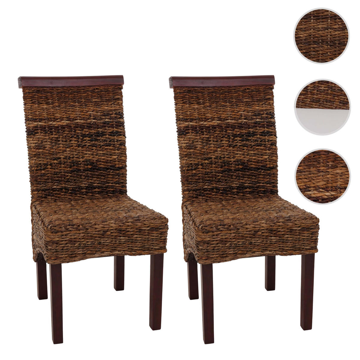 ESSZIMMERSTUHL Braun 2er-Set - Braun, Holz (47/93/43cm) - MCW