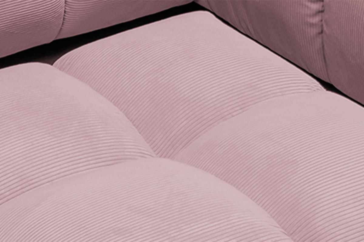 HOCKERBANK VIVIEN Pink Cord - Pink/Rosa, Textil (108/41/73cm) - KAWOLA