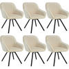 ARMLEHNSTUHL drehbarer 6er Set Snug 58 x 58 x 82 cm creme - Creme, Textil (58/82/58cm) - tectake