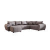 WOHNLANDSCHAFT MOLISA U PLUS Cosmic 160 Rechts mit Schlaffunktion - Grau, Textil (303/82/208cm) - Bedante