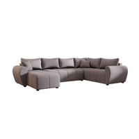 WOHNLANDSCHAFT MOLISA U PLUS Cosmic 160 Rechts mit Schlaffunktion - Grau, Textil (303/82/208cm) - Bedante