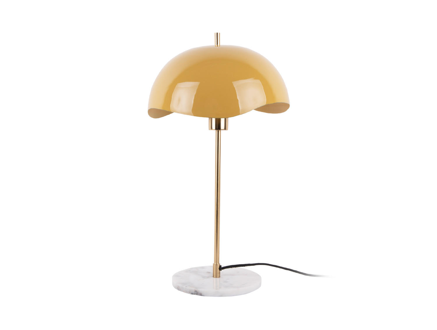 TISCHLAMPE Waved Dome 30/30/56 cm - Gelb, Metall (30/30/56cm) - Leitmotiv
