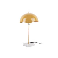 TISCHLAMPE Waved Dome 30/30/56 cm - Gelb, Metall (30/30/56cm) - Leitmotiv