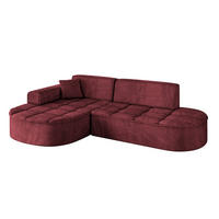 ECKSOFA Ottomane Links TARO-L1 - 243x171x79,5 cm Bordeauxrot - Bordeaux, Holzwerkstoff/Textil (243/171cm) - ALTDECOR