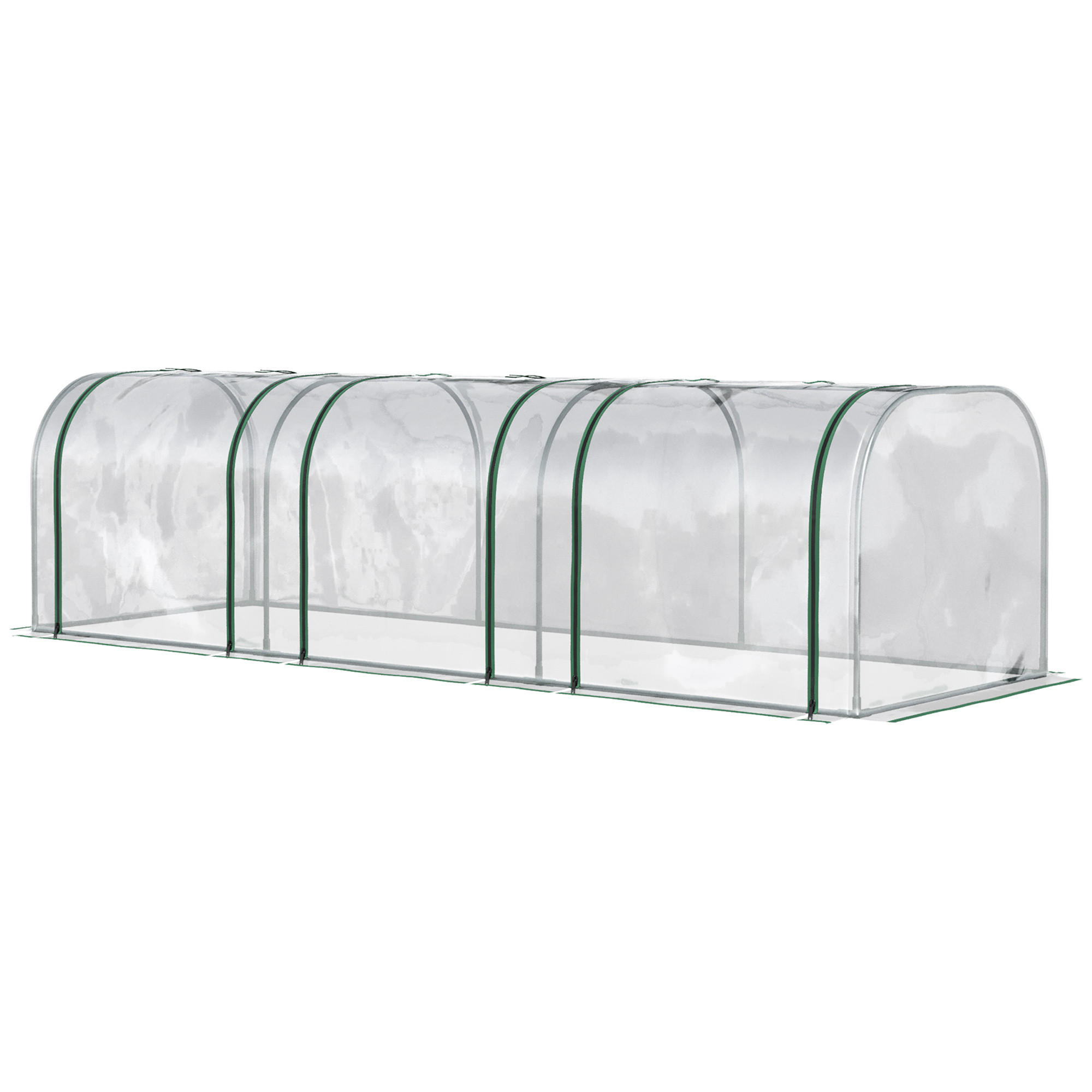 FOLIENGEWÄCHSHAUS, Transparent, PVC(Folie), Stahl(Gestell) - Transparent, Kunststoff (100/80/295cm) - Outsunny