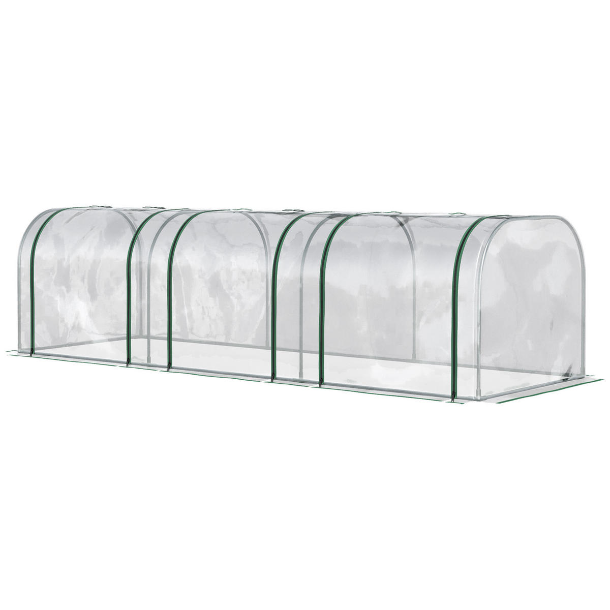 FOLIENGEWÄCHSHAUS, Transparent, PVC(Folie), Stahl(Gestell) - Transparent, Kunststoff (100/80/295cm) - Outsunny