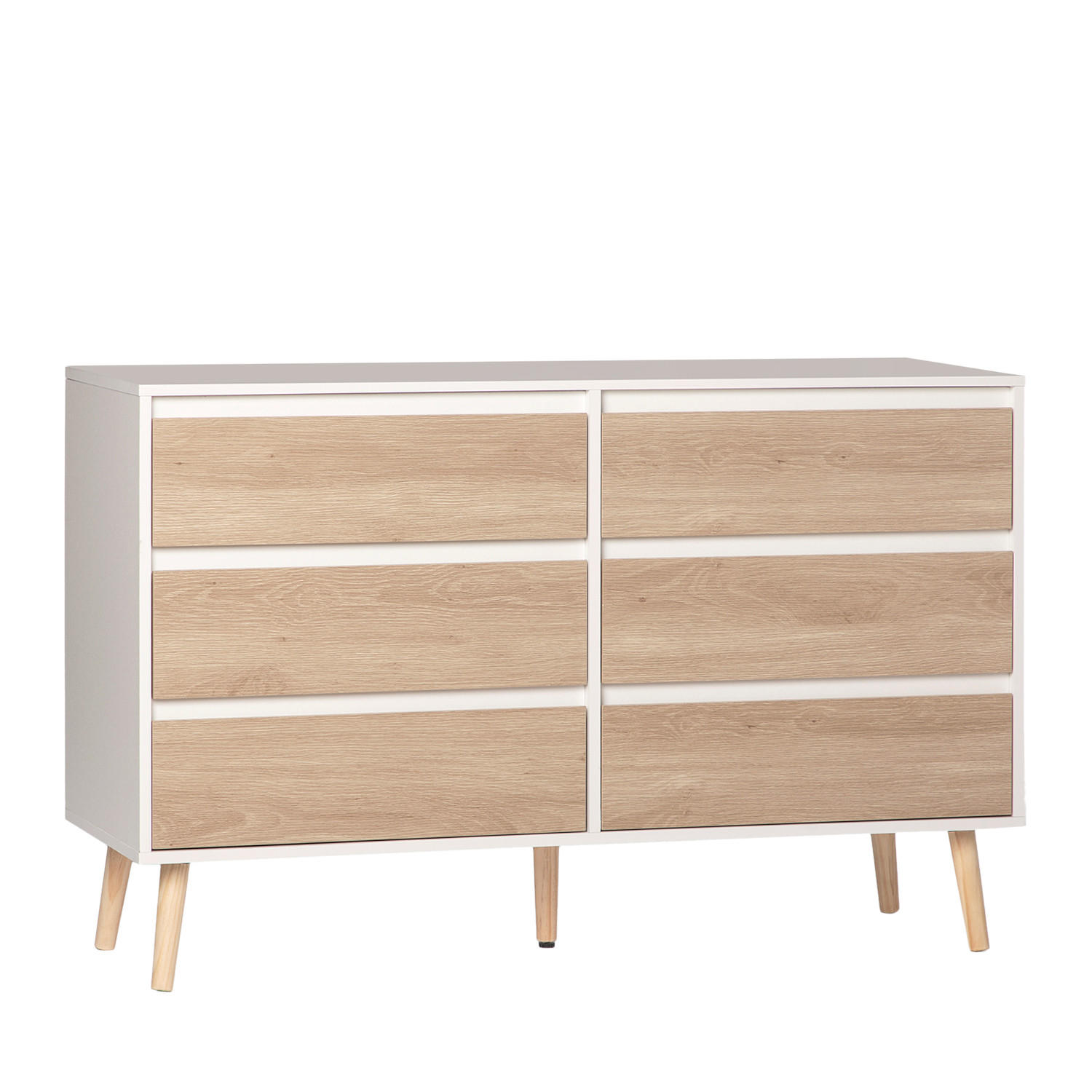 SCHUBLADENKOMMODE DOPPELTE Kemi Zweifarbig 120 cm x 76 cm - Multicolor, Holzwerkstoff (120/76/40cm)