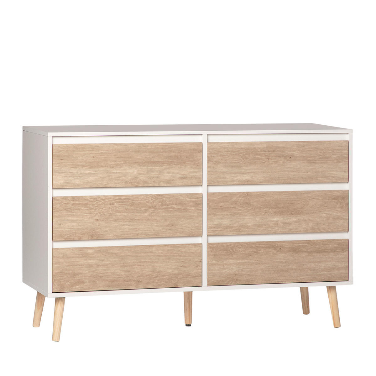 SCHUBLADENKOMMODE DOPPELTE Kemi Zweifarbig 120 cm x 76 cm - Multicolor, Holzwerkstoff (120/76/40cm)