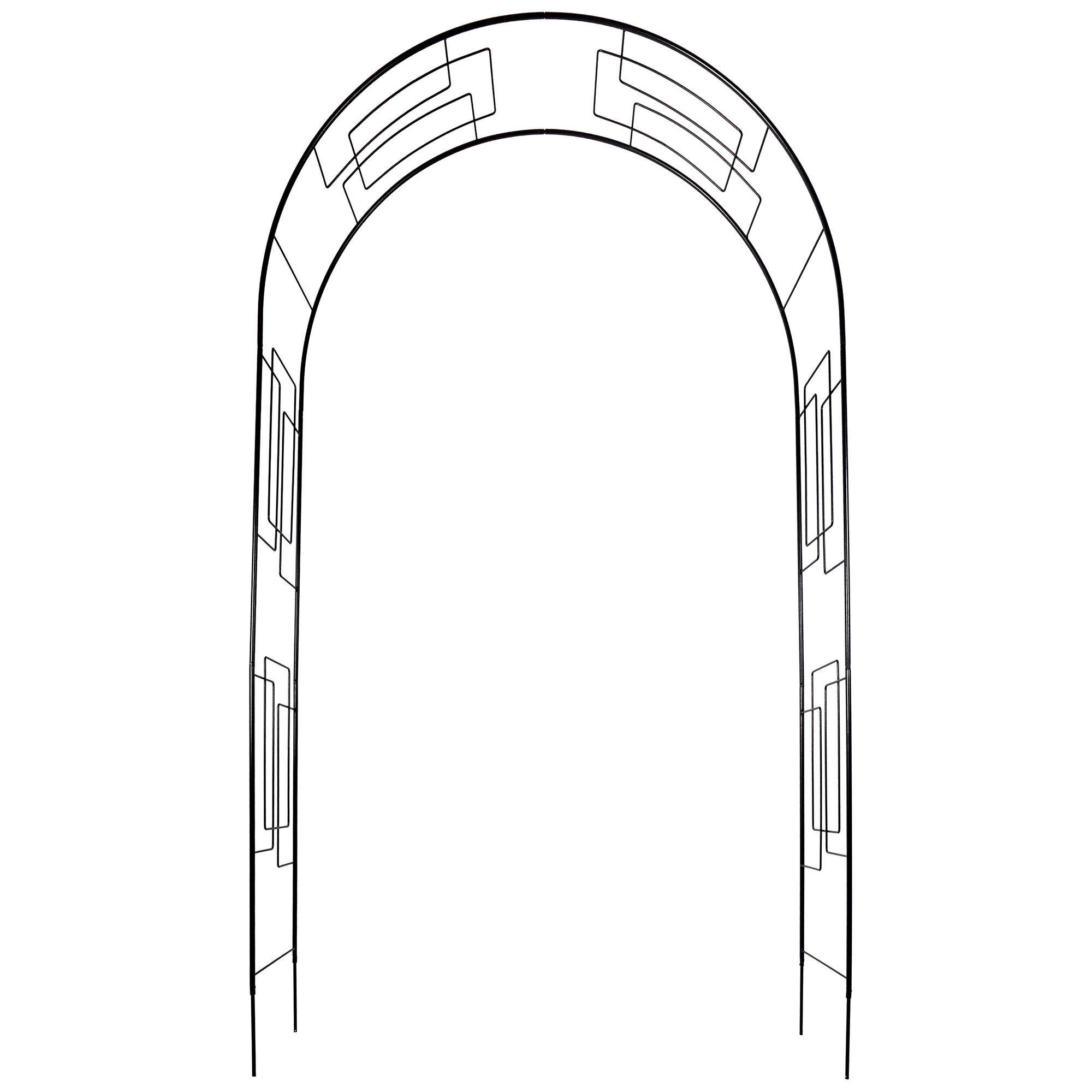 GARTENPERGOLA für Blumen 250 cm, schwarz - Schwarz, Metall (150/250cm) - KADAX