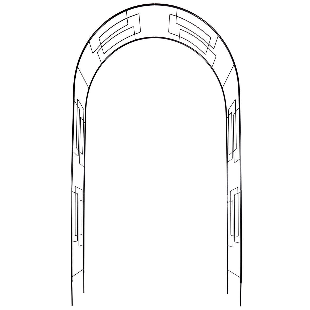 GARTENPERGOLA für Blumen 250 cm, schwarz - Schwarz, Metall (150/250cm) - KADAX