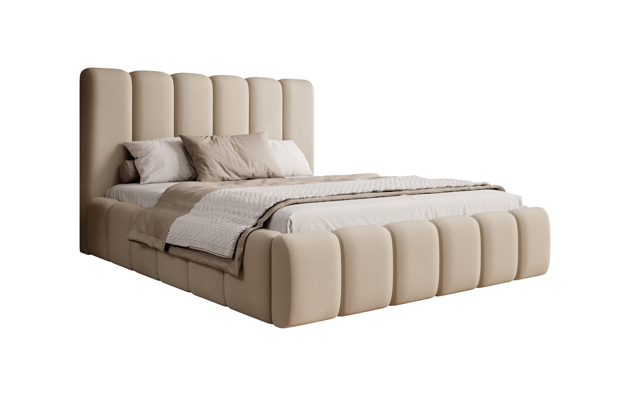 POLSTERBETT Doppelbett Rimini Beige 180x200 cm - Beige, Naturmaterialien (180/200cm) - Meblito