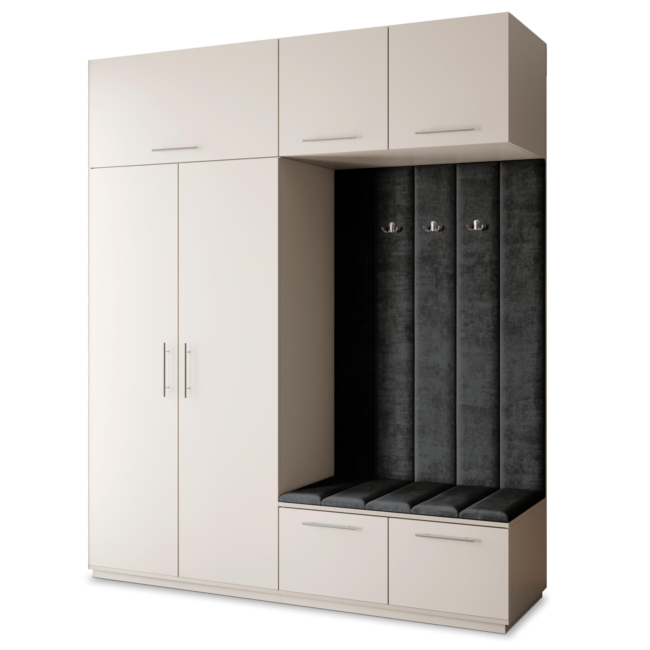 GARDEROBENSCHRANK REMA 200/240/60 cm Modern Kaschmir - Kaschmir, Holzwerkstoff (200/240/60cm) - MASSENO