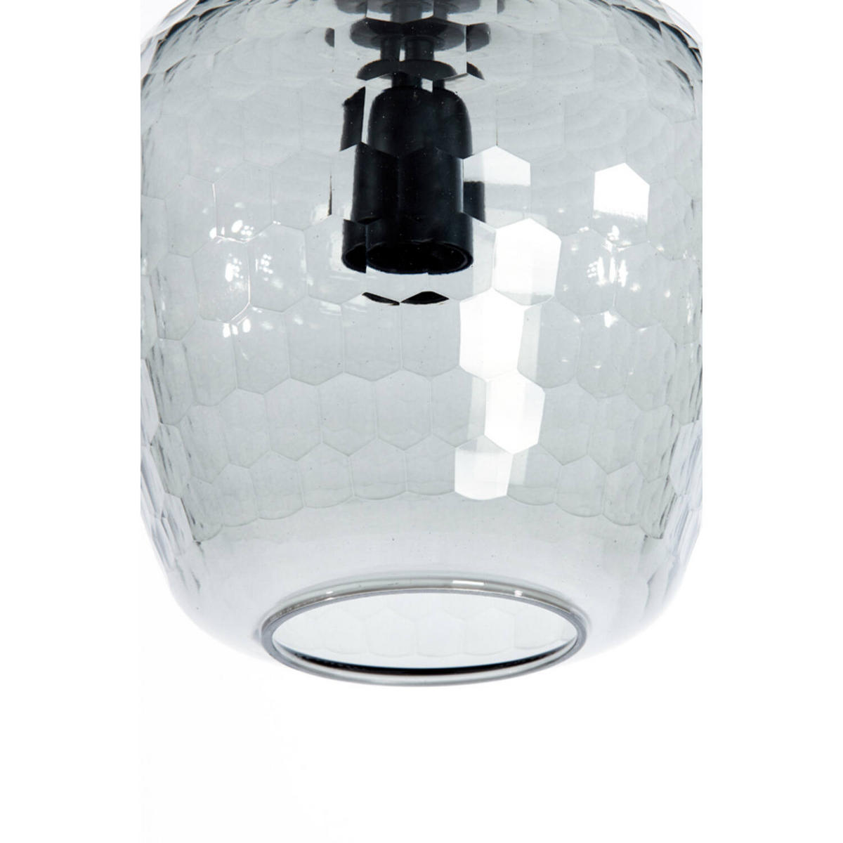 D-HÄNGELAMPE Danita Grau Ø20/26 cm - Grau, Glas (20/20/26cm) - Light & Living