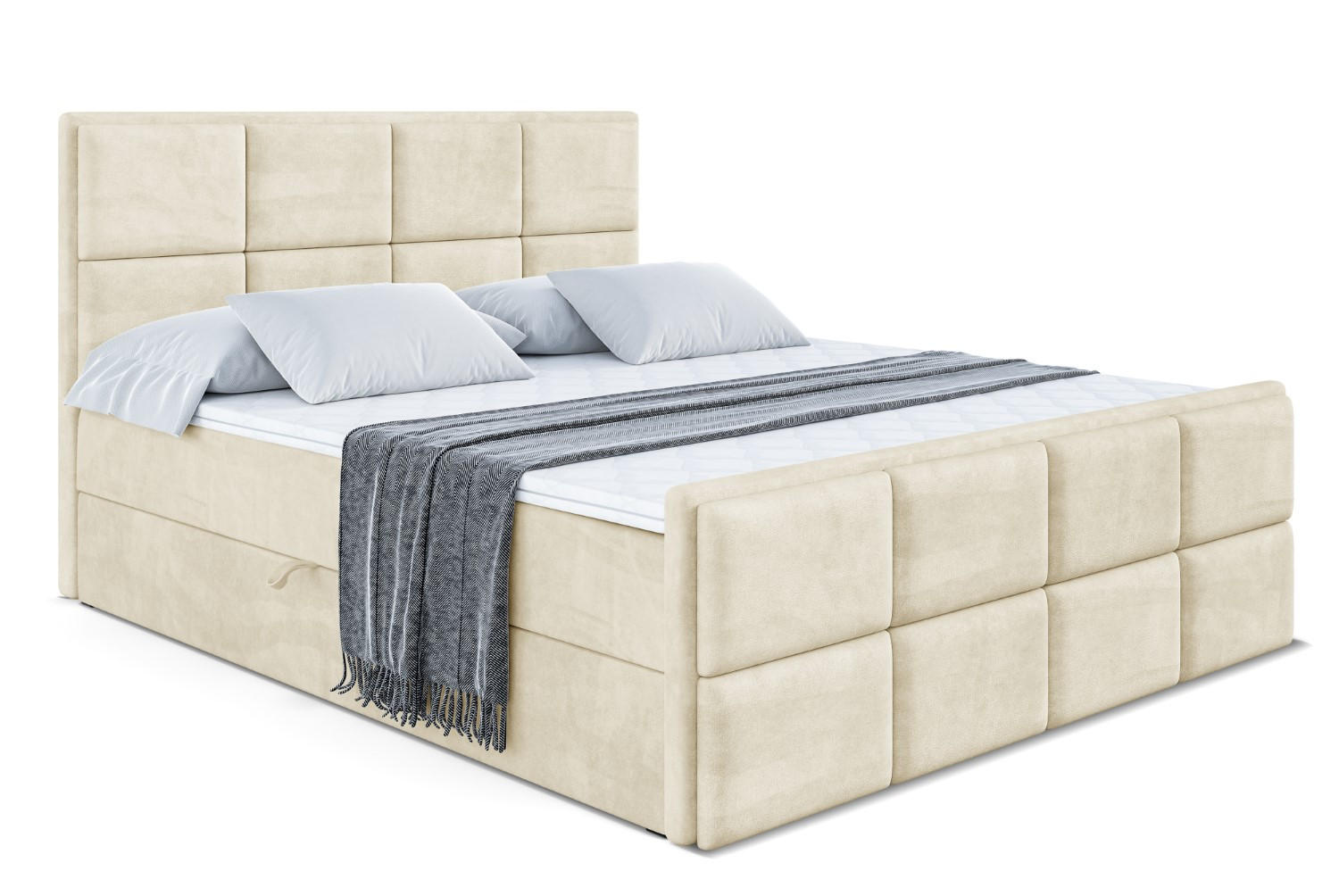 BOXBETT NOVA-Z - 200 x 200 - H4 - Beige - Beige, Holzwerkstoff (200/200cm) - ALTDECOR