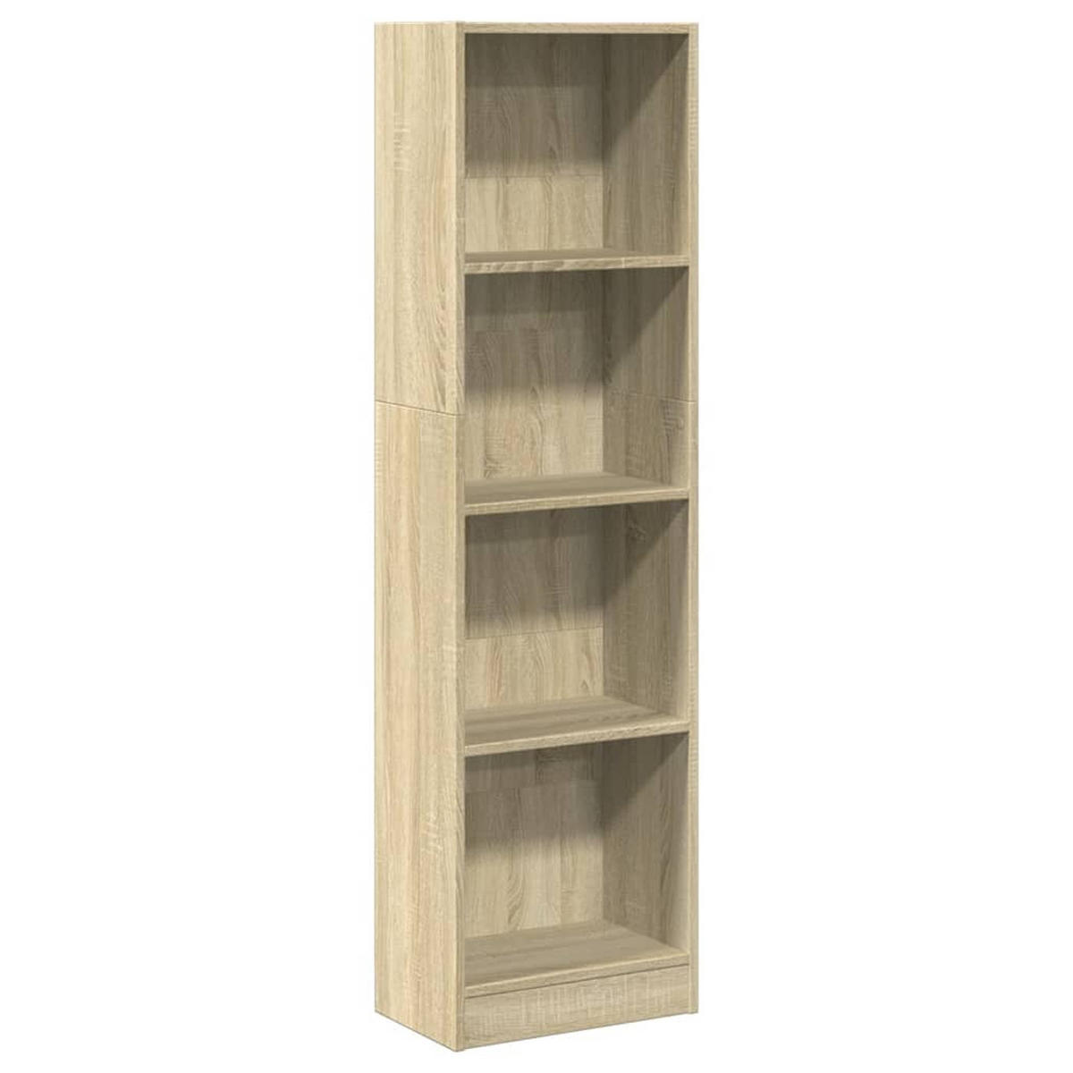 BÜCHERREGAL mit 4 Fächern 40/24/143 cm aus Holzwerkstoff Sonoma-Eiche Dekor - Sonoma Eiche, Holz (40/109/24cm) - vidaXL