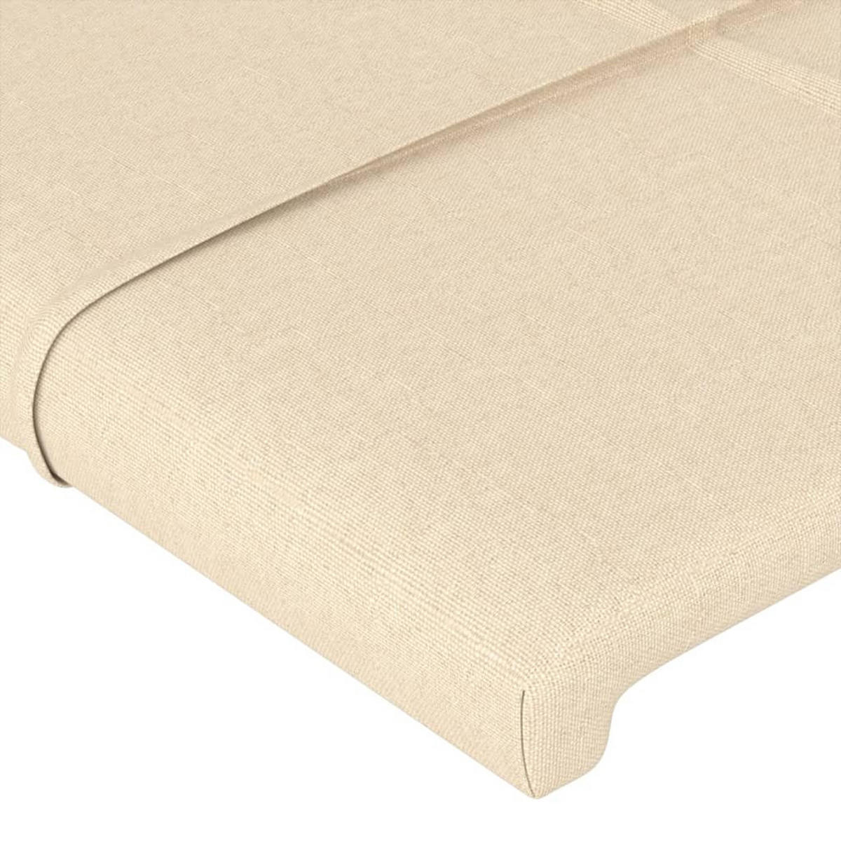 KOPFTEILE 2er set Creme 90/5/78/88 Cm Stoff - Creme, Textil (5/88/180cm) - vidaXL