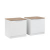 NACHTTISCH Betti Weiß 50 x 50 cm 2er Set - Weiß, Holzwerkstoff (50/50/42cm) - Vicco