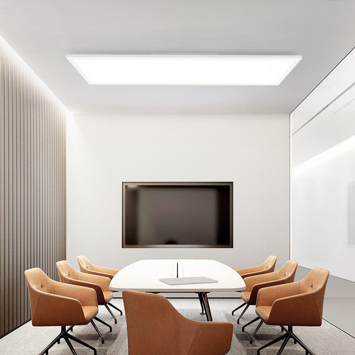 LED-DECKENLEUCHTE Maclean 119.5/29.5/5.6cm - Weiß, Metall (29.5/119.5/5.6cm) - Nettlife